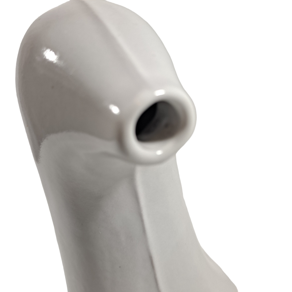 ED Ellen DeGeneres Artisan Bird Water Pitcher Handmade White NOB - Picture 3 of 7